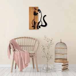 Wallity MA-282 Accesorio de Pared Decorativo Nogal y Negro